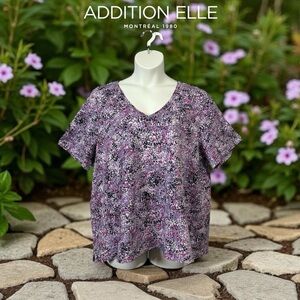Addition Elle, Silhouette Short Sleeve T-Shirt - Plus Size 3X